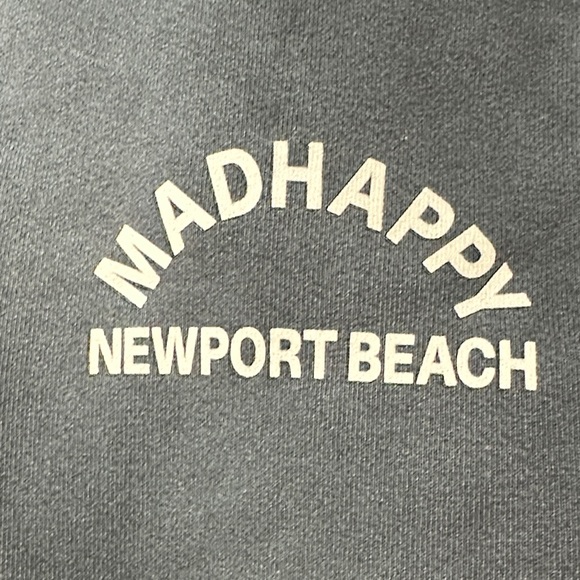 Madhappy Unisex Charcoal Grey Sweatpants with Newport Beach Print Size XS - Picture 4 of 5
